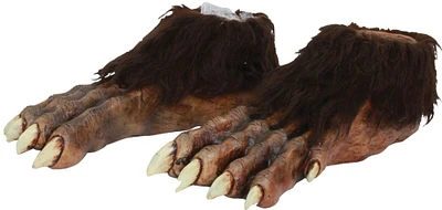 The Costume Center Brown and White Wolf Feet Unisex Adult Halloween Costume Accessory - One Size