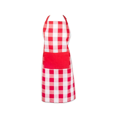 Contemporary Home Living 28" x 32" Red and White Buffalo Check Chef Apron