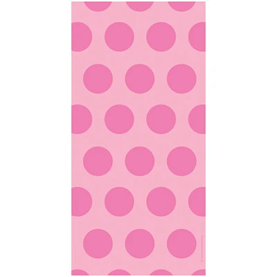 Party Central Club Pack of 240 Candy Pink Two-Tone Polka Dot Bags 11.25"