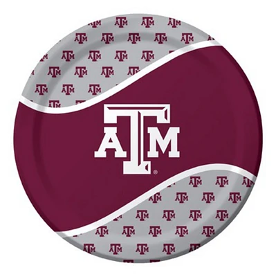 Party Central Club Pack of 96 Ncaa Texas A&m Aggies Round Tailgate Party Paper Dinner Plates 8.75"