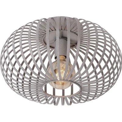 Signature Home Collection 15.5" Gray Traditional Industrial Ceiling Light Fixture