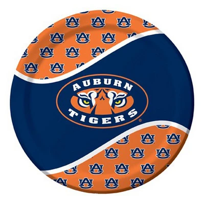 Party Central Club Pack of 96 NCAA Auburn Tigers Round Tailgate Party Paper Dinner Plates 8.75"