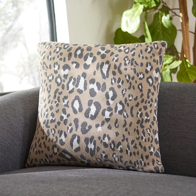 Safavieh   Gwynn Leopard Pillow Beige / Black