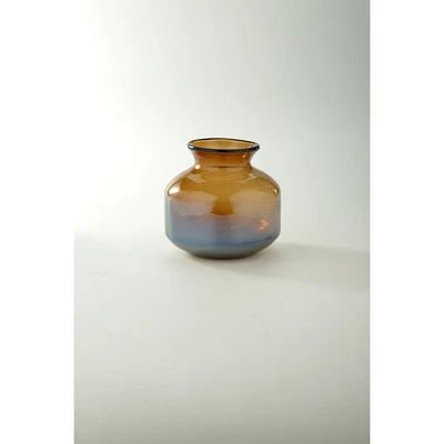 CC Home Furnishings 6" Dot Pattern Embossed Glass Bud Vase