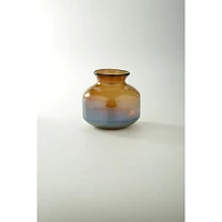 CC Home Furnishings 6" Dot Pattern Embossed Glass Bud Vase