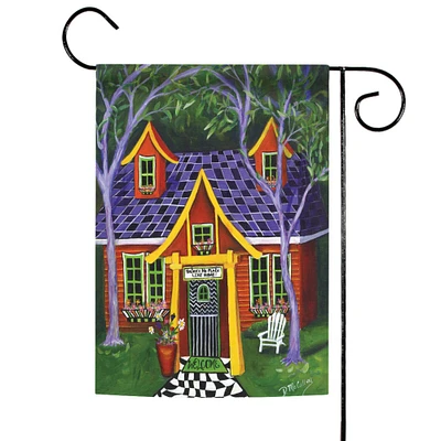 Toland Home Garden Purple and Red "THERE'S NO PLACE LIKE HOME" Outdoor Rectangular Mini Garden Flag 18" x 12.5"