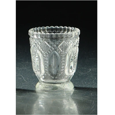 CC Home Furnishings 3" Clear Vintage Hand-blown Glass Votive or Tea Light Candle Holder