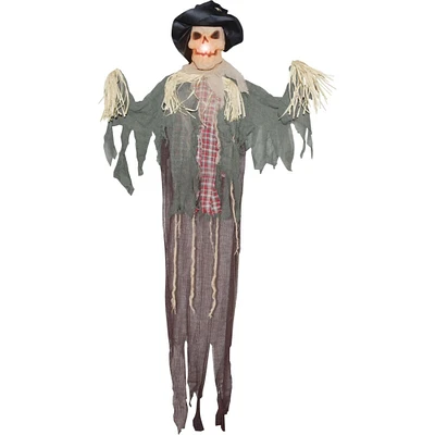 The Costume Center 72" Gray and White Hanging Scarecrow Halloween Accessory Props