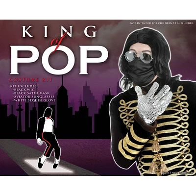 The Costume Center Black and Gold King of Pop Men Adult Halloween Kit Costume Accessory - One Size