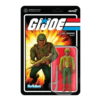 Super7 G.I. Joe African American Trooper Greenshirt Infantry Animated TV Figure
