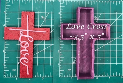 LOVE Cross Silicone Freshie Mold