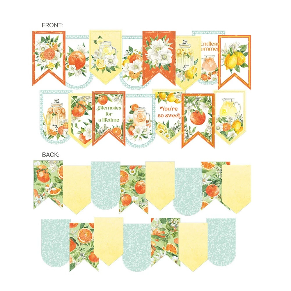 Fresh Lemonade Double-Sided Cardstock Die-cuts 15/Pkg