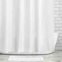 mDesign Heavy Duty Flat Weave Polyester Shower Curtain Liner