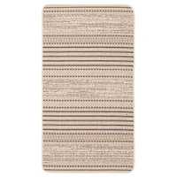 Chaudhary Living 2' x 4' Tan Striped Rectangular Outdoor Area Throw Rug