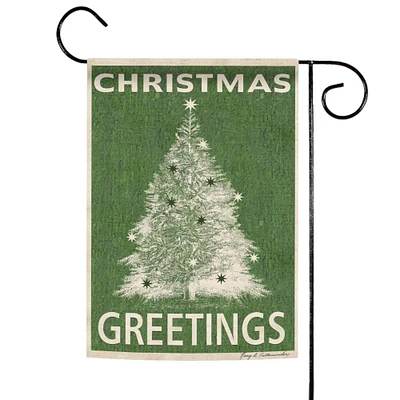 Toland Home Garden "Christmas Greetings" Outdoor Garden Flag 18" x 12.5"