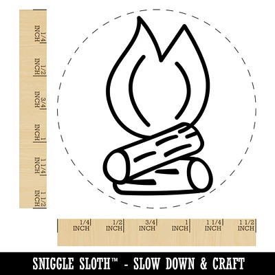 Camp Fire Doodle Self-Inking Rubber Stamp for Stamping Crafting Planners