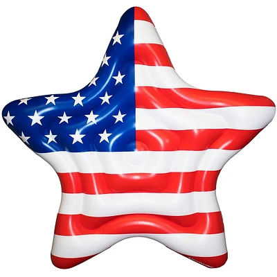 Swim Central 69" Inflatable Americana Star Island Inflatable Float