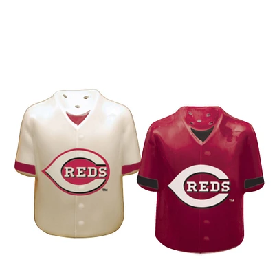 The Memory Company 2pc White MLB Cincinnati Reds Salt and Pepper Shaker Set 3"