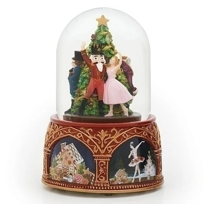 Roman 7.75" Nutcracker Christmas Musical Snow Globe