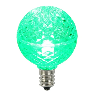 Vickerman Club Pack of 25 LED G40 Faceted Replacement Christmas Light Bulbs