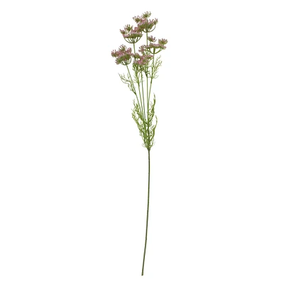 Select Artificials 33" Pink and White Artificial Wild Queen Lace Floral Spray