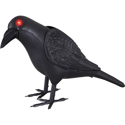 The Costume Center 18" Black and Red Animated Crow Halloween Prop
