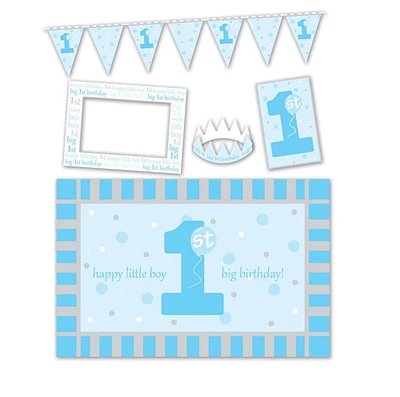 Beistle Club Pack of 30 Baby Boy"s First Birthday High Chair Decorating Kit