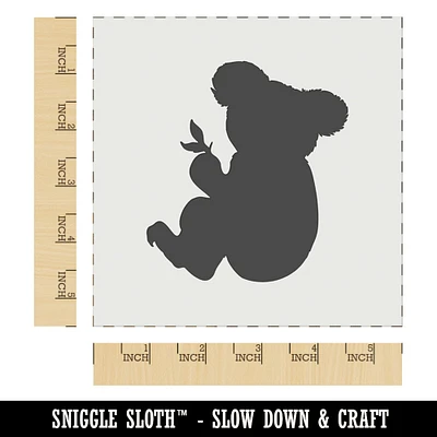 Koala with Leaves Solid Wall Cookie DIY Craft Reusable Stencil