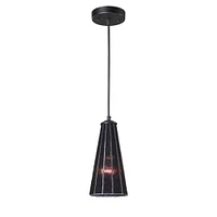 Elk Showroom Lumino 5 Wide 1-Light Pendant - Translucent Purple in Matte Black