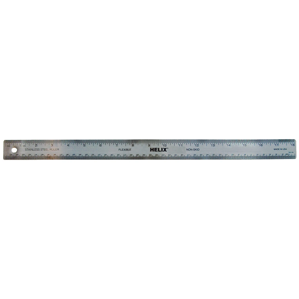 Helix Stainless Steel Ruler, 18"