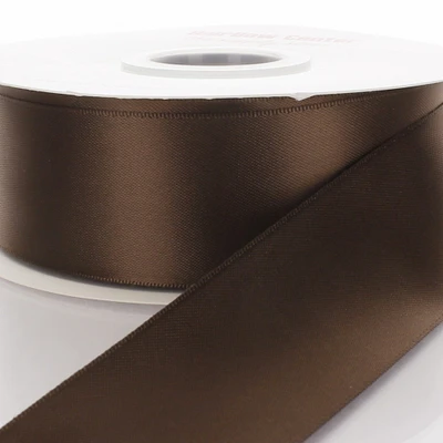 4" Double Faced Satin Ribbon 850 Brown 3yd