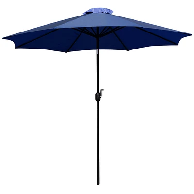 Merrick Lane Bali 9' Round UV Resistant Outdoor Patio Umbrella With Height Lever And 33° Push Button Tilt
