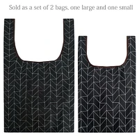 Wrapables JoliBag Collection Reusable Shopping Bag (Set of 2), Geometric
