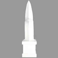 Fence Finials  Tri - Spear Premium  Polypropylene USA  Fence Finial Toppers - White