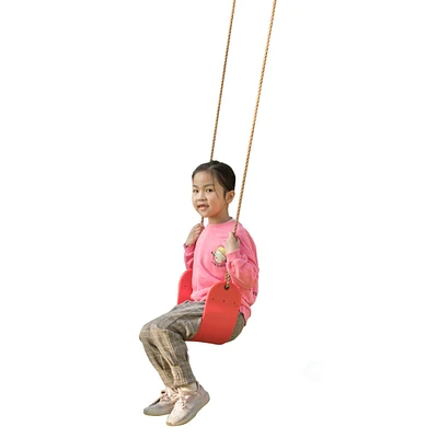 Outdoor Playground Kids Heavy Duty Swing Seat, EVA Belt Swing with Rope for All Ages
