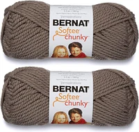 (Pack of 2) Bernat Softee Chunky Yarn-Taupe Grey