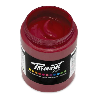 Permaset Aqua Fabric Ink - Mid Red, 300 ml