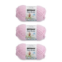 Bernat Baby Blanket Baby Yarn - 3 Pack of 100g/3.5oz - Polyester - 6 Super Bulky - 72 Yards