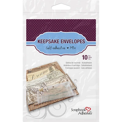 Scrapbook Adhesives Keepsake Envelopes 10/Pkg-Assorted Sizes