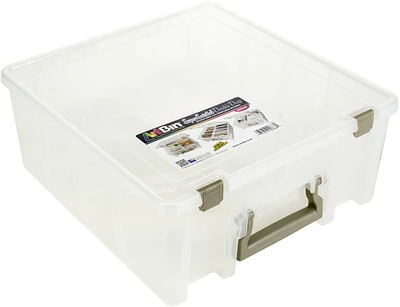 Artbin Super Satchel Double Deep-15.25"X14"X6.25" Translucent