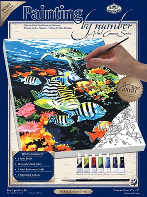 Royal Paint By Number Kit Artist Canvas Series 9"X12"-Ocean Deep