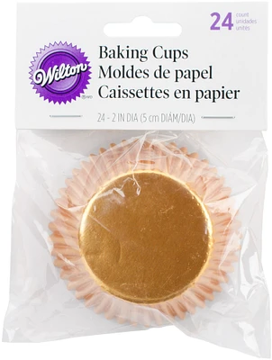 Wilton Standard Baking Cups 24/Pkg-Gold Foil
