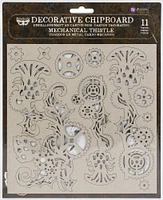 Finnabair Decorative Chipboard-Mechanical Thistle, 11/Pkg