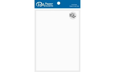 PA Paper Accents Cardstock  Cards 5" x 7" White, 65lb colored cardstock paper for card making, scrapbooking, printing, quilling and crafts, 25 piece pack