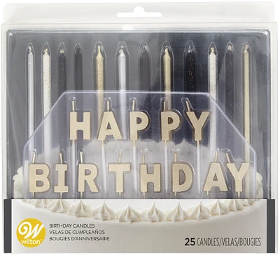Wilton Birthday Candles 24/Pkg-Metallic