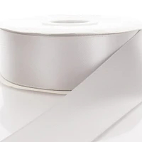 2.25" Double Faced Satin Ribbon 007 Grey 3yd