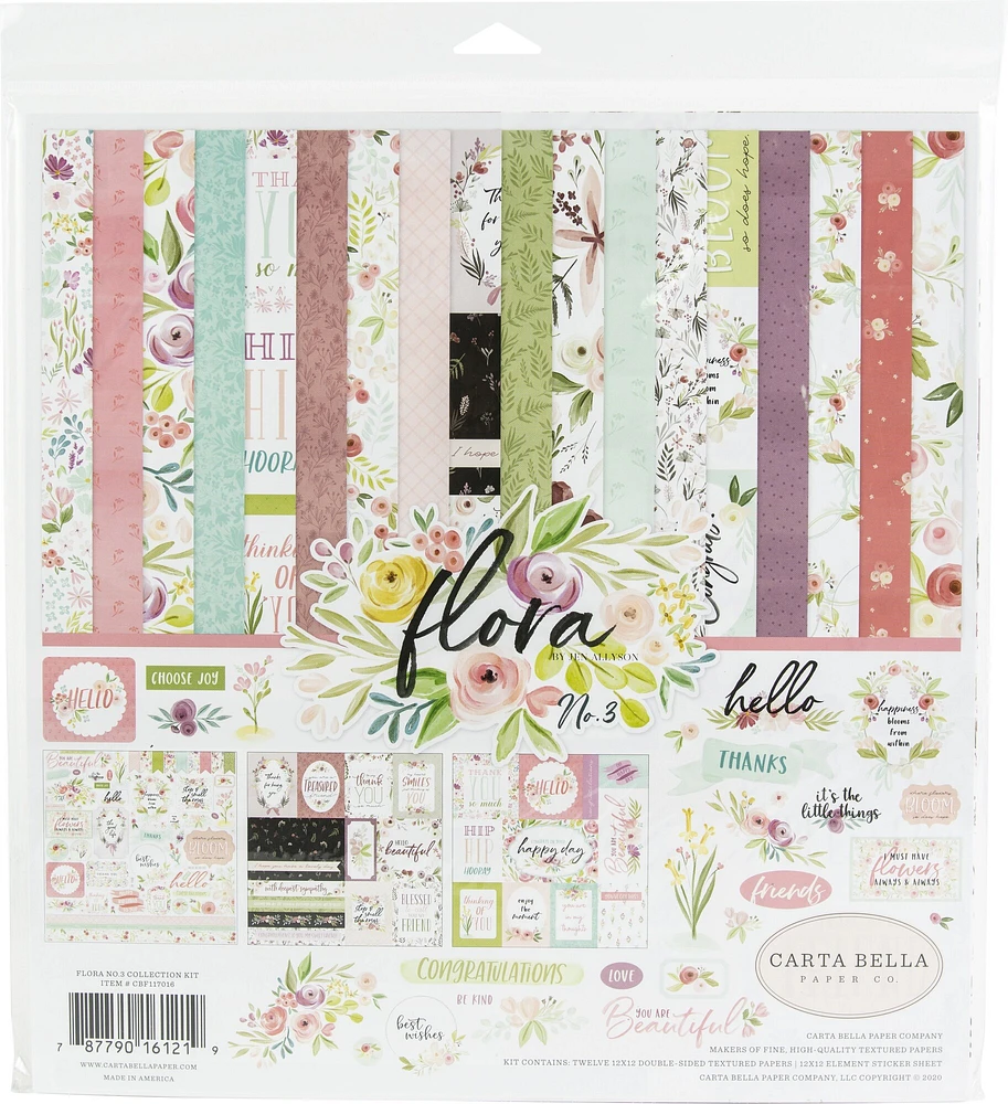 Carta Bella Collection Kit 12"X12"-Flora No. 3