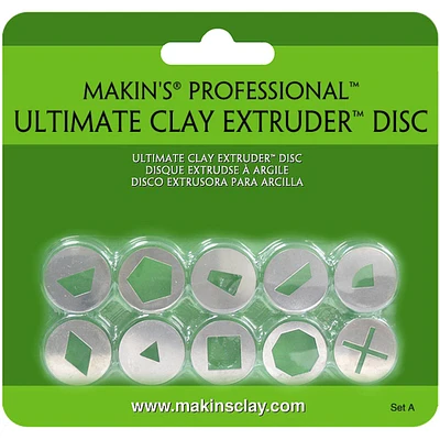 Makin's Professional Ultimate Clay Extruder Discs 10/Pkg-Set A