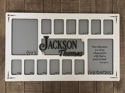 School Years Picture Frame, K-12 Photo Frame, Kindergarten High School Graduation Display, Personalized School Photos, Personalized Frame