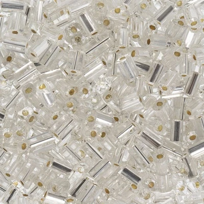 John Bead Silver Lined Mixed Czech Glass Beadlette Seed Beads, 500g